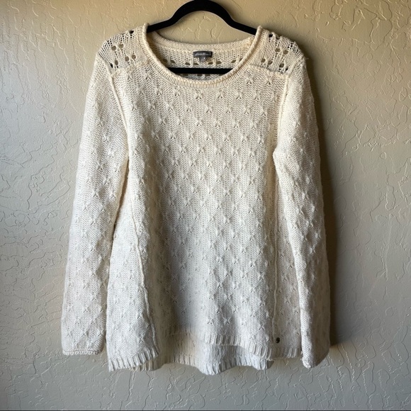 Eddie Bauer Cream Chunky Knit Long Sleeve Sweater‎ - Picture 2 of 8